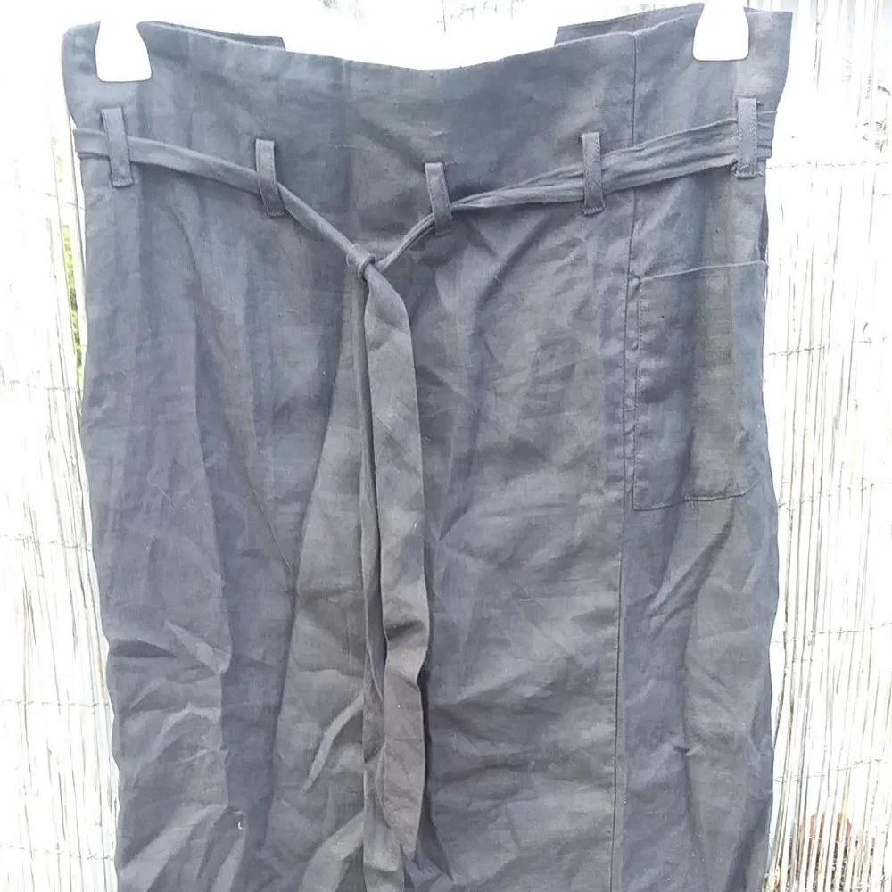 Paula Sweet Long Black Skirt with Slit - M